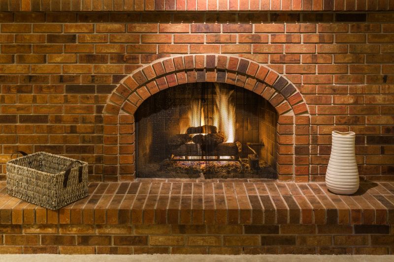 Restored Brick Fireplace